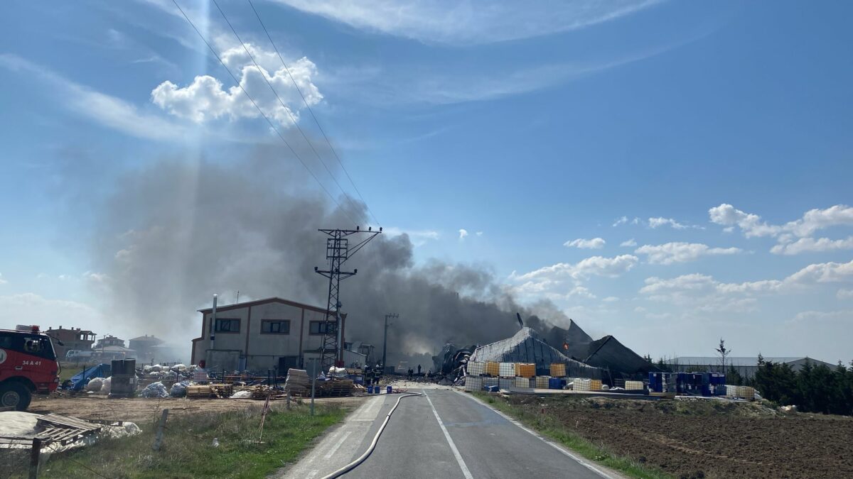 Tekirdağ'da fabrika yangını
