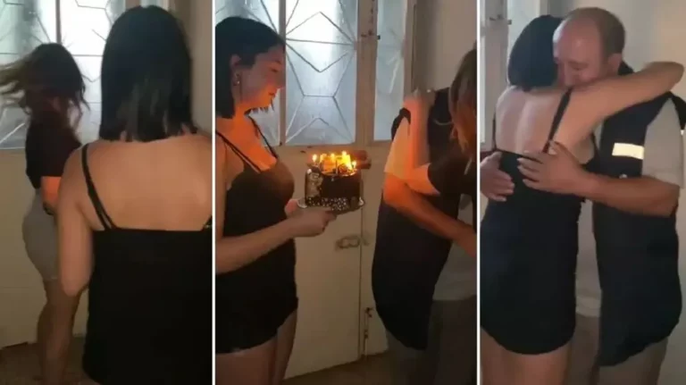 Kızlar babalarına sürpriz doğum günü yaptı
