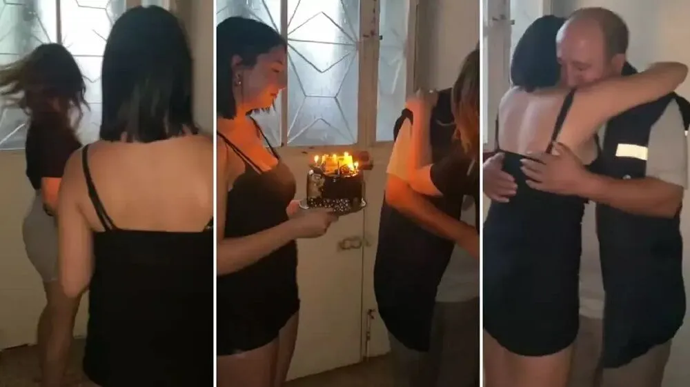 Kızlar babalarına sürpriz doğum günü yaptı