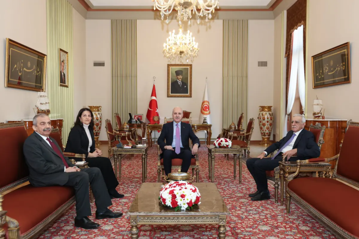 DEM Partililerin TBMM Başkanı Numan Kurtulmuş ile görüşmesinden.