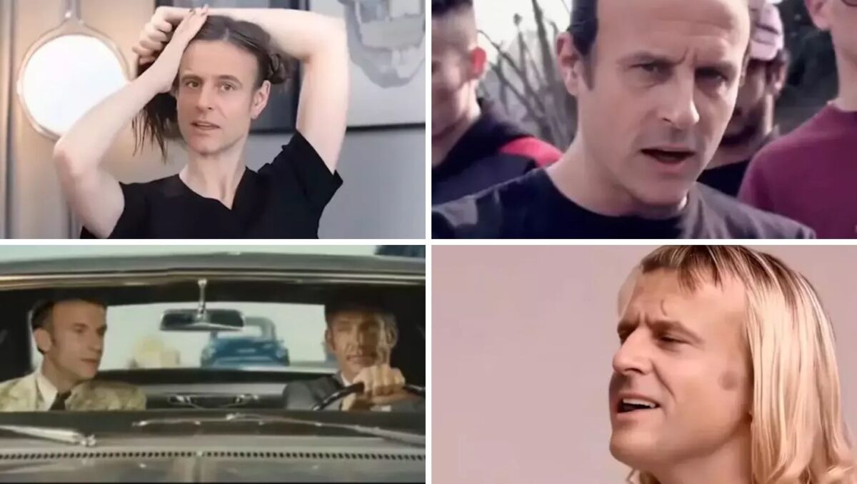 Macron'un gündem olan yapay zekâ videosu.