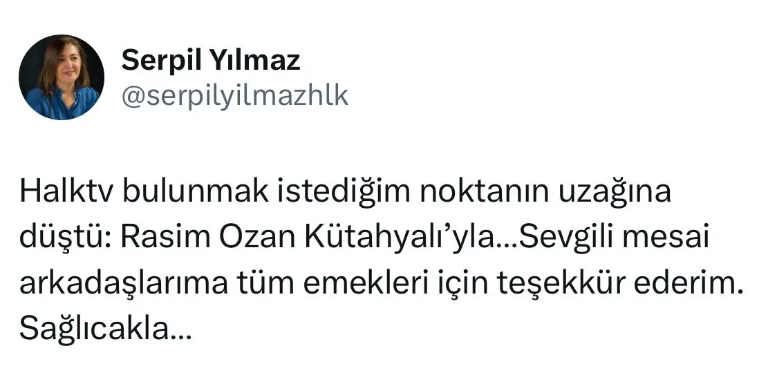 Serpil Yılmaz istifa etti.