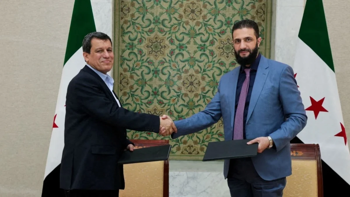 Mazlum Abdi ve Ahmed eş-Şara