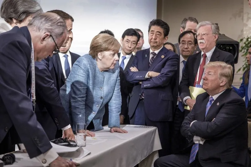 2017'de Kanada'daki G7 Zirvesi'nde soğuk rüzgârlar esmiş, Trump zirveyi erkenden terk etmişti.