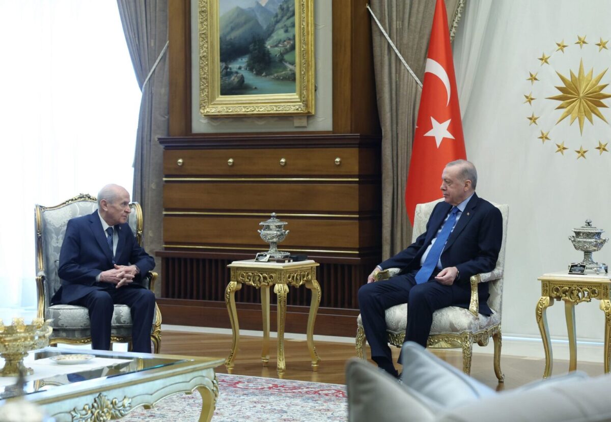 Erdoğan Bahçeli ile Beştepe'de görüştü