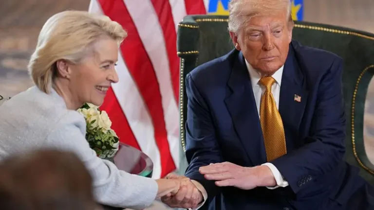 von der Leyen ve Donald Trump