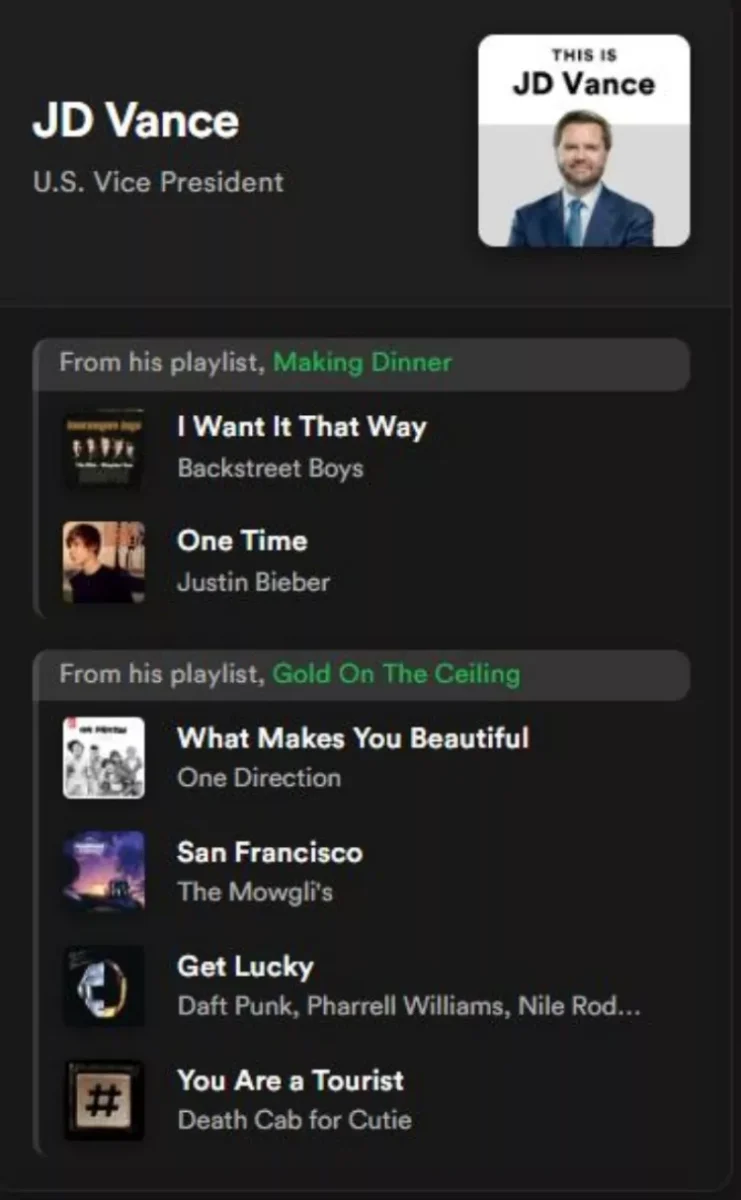 Panama Playlists, JD Vance