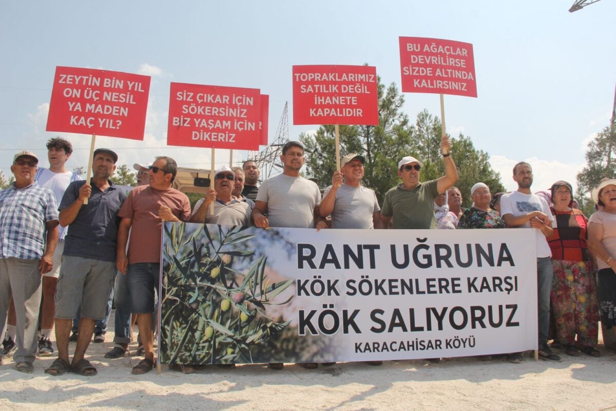 Los habitantes de İkizköy se manifestaron contra la ley minera: