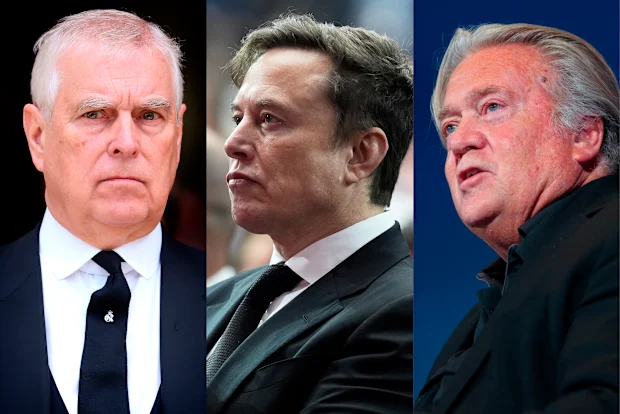 Prens Andrew, Elon Musk, Steve Bannon
