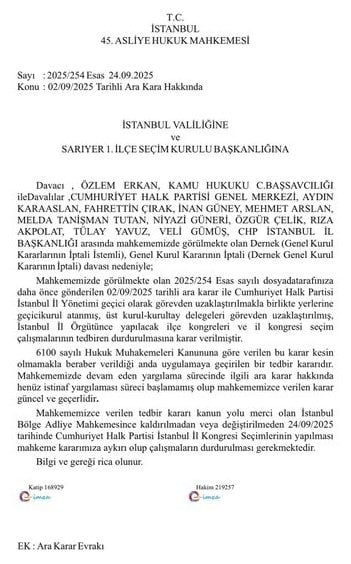 "CHP İstanbul İl Kongresi durdurulsun" talebi