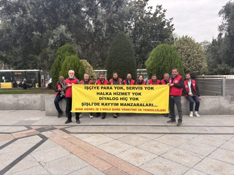 Şişli Belediyesi'nde çalışan işçiler eylemde: "Haklarımız gasp ediliyor"