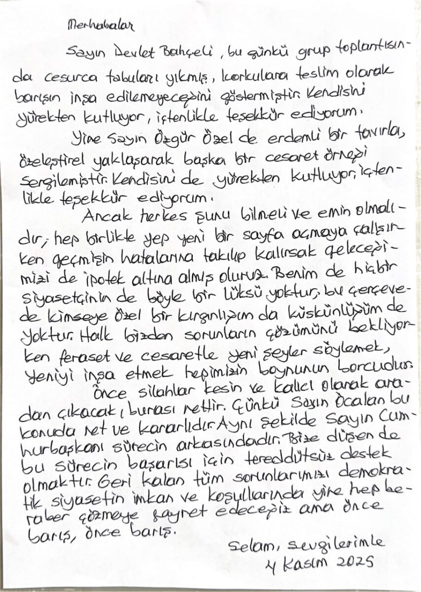 demirtaş mesaj yayımladı