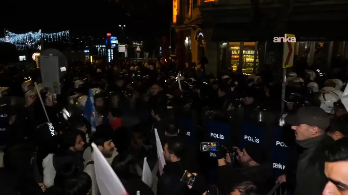 şişhane'de halep eylemi