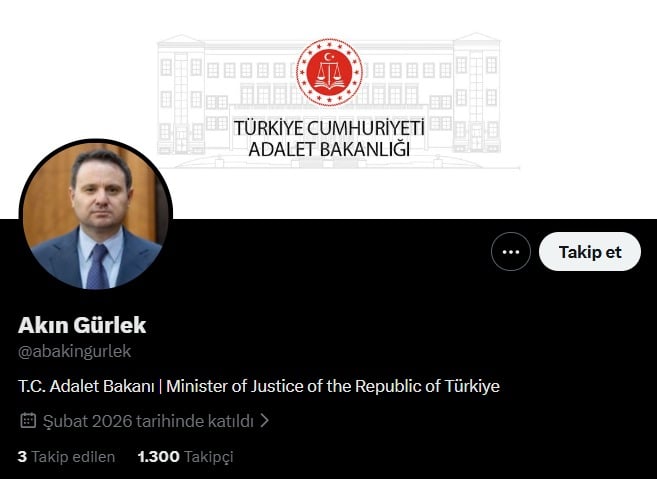 Akın Gürlek X hesabı