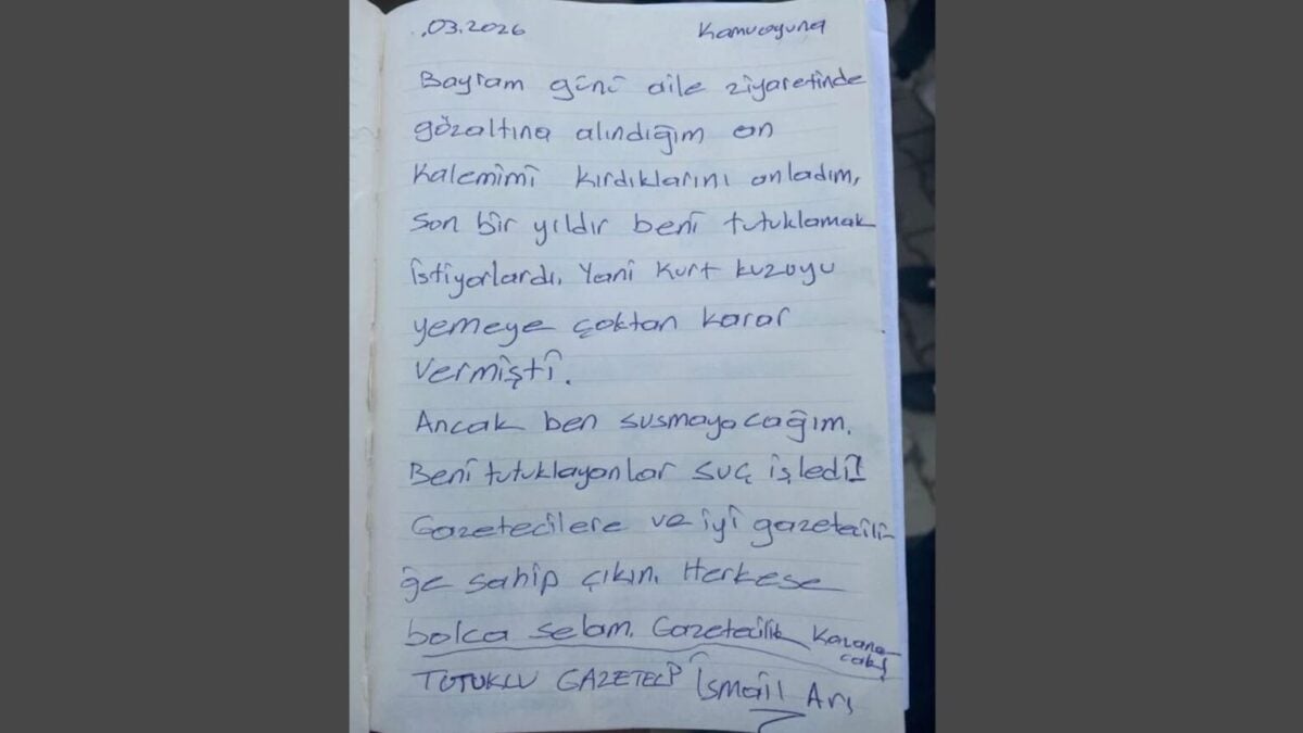 Tutuklu gazeteci İsmail Arı'dan