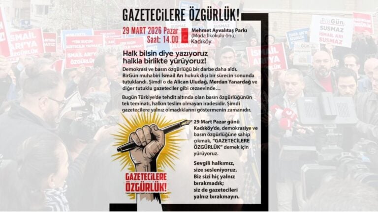 Gazetecilerden Kadıköy'de eylem