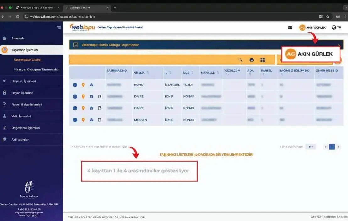 Akın Gürlek tapu kayıtlarını paylaştı: “4 taşınmazım var; bu, Özgür Özel’in son dakika çırpınışları”