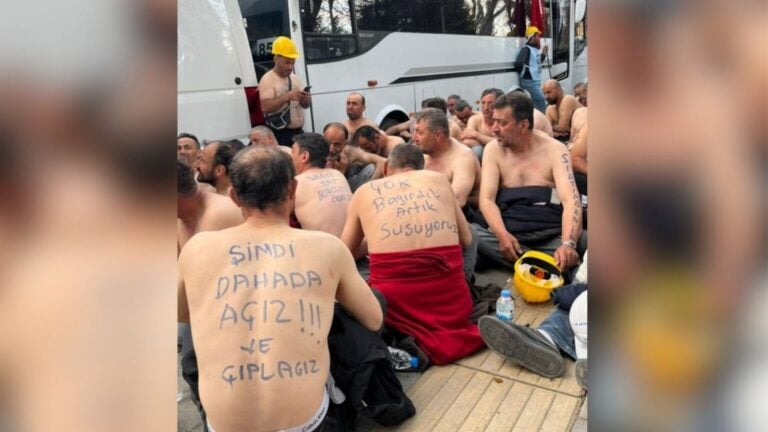 Doruk Madencilik işçileri