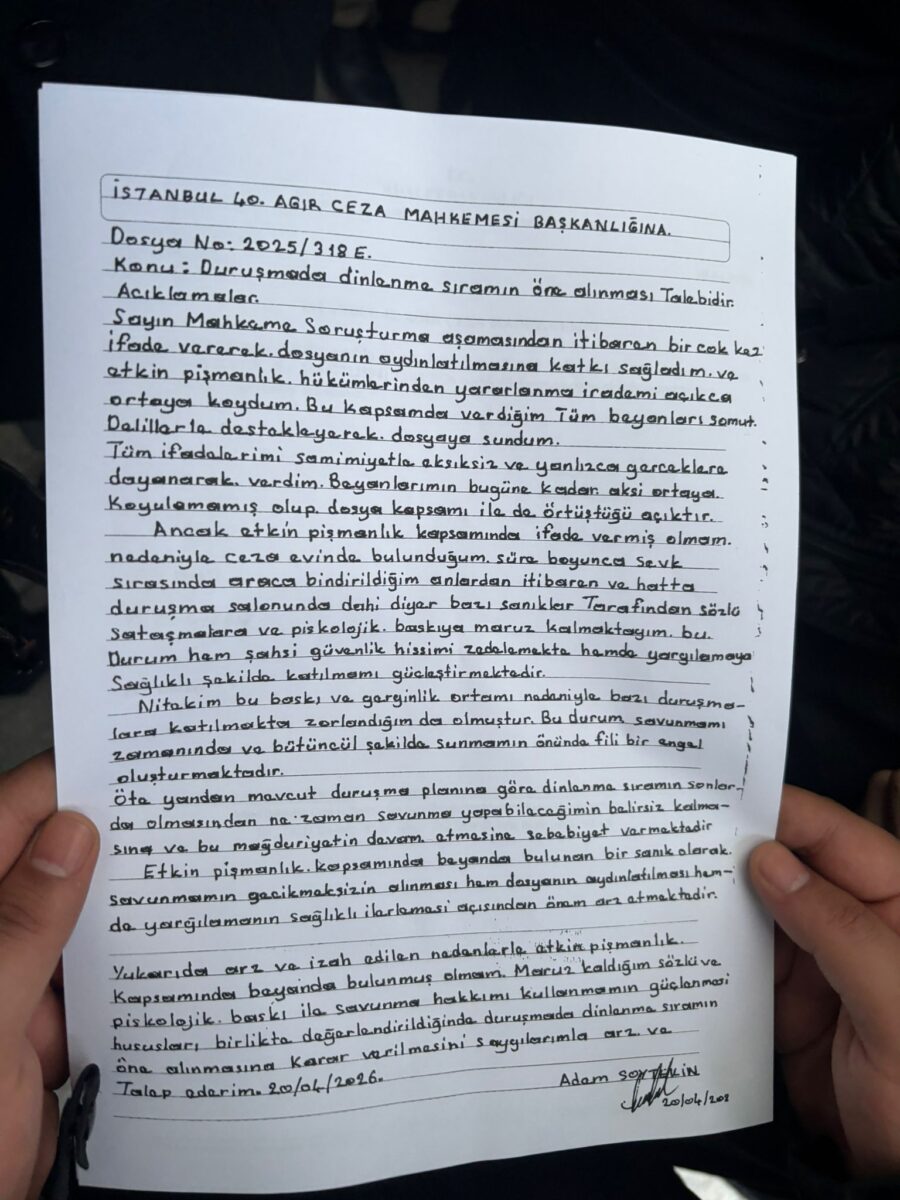 adem soytekin dilekçe