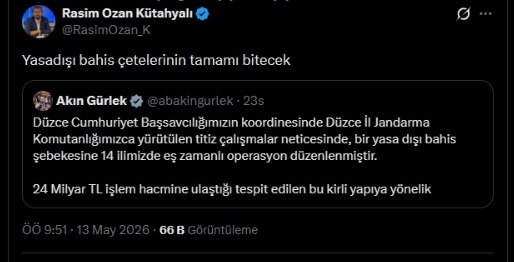 rasim ozan kütahyalı'nın tweeti