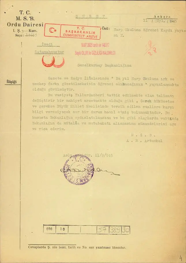 Taner Akçam yazdı: 1942-1945 belgeleri ve devletin kodları