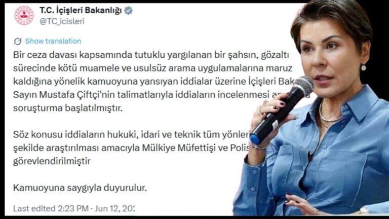 İçişleri Bakanlığı çıplak arama
