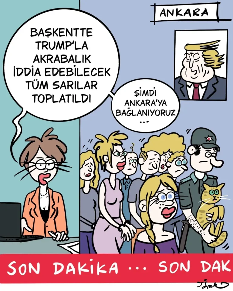 İpek Özsüslü, her hafta Medyascope takipçileri için çiziyor. 6 Temmuz 2026 haftasının karikatürü: “Ankara’da NATO önlemleri…“