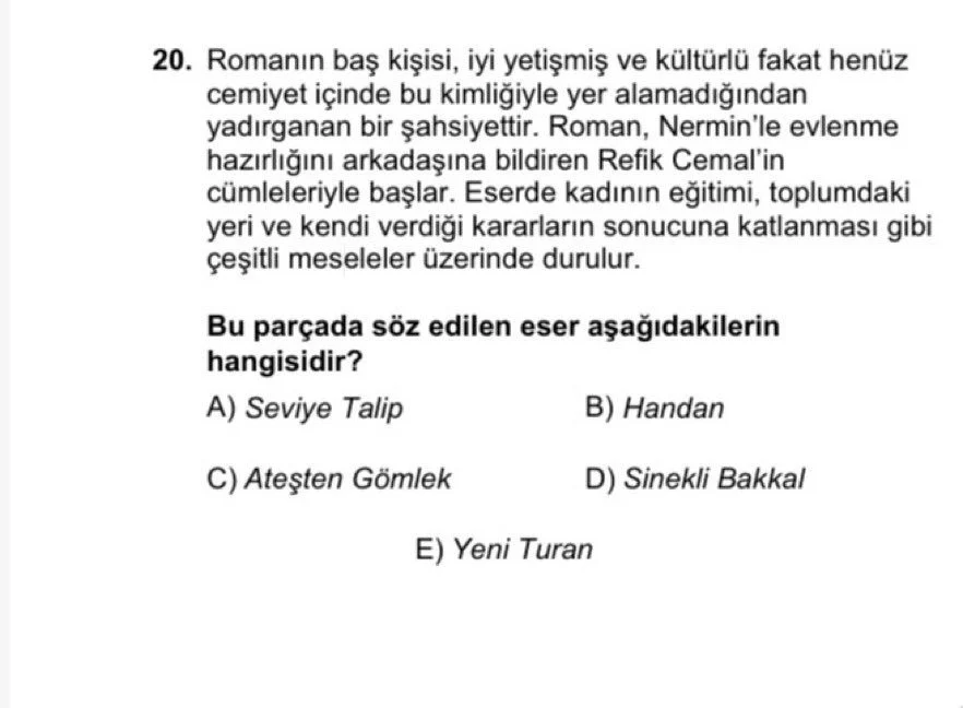 YKS'de bir soru iptal edildi, bir sorunun cevabı değişti