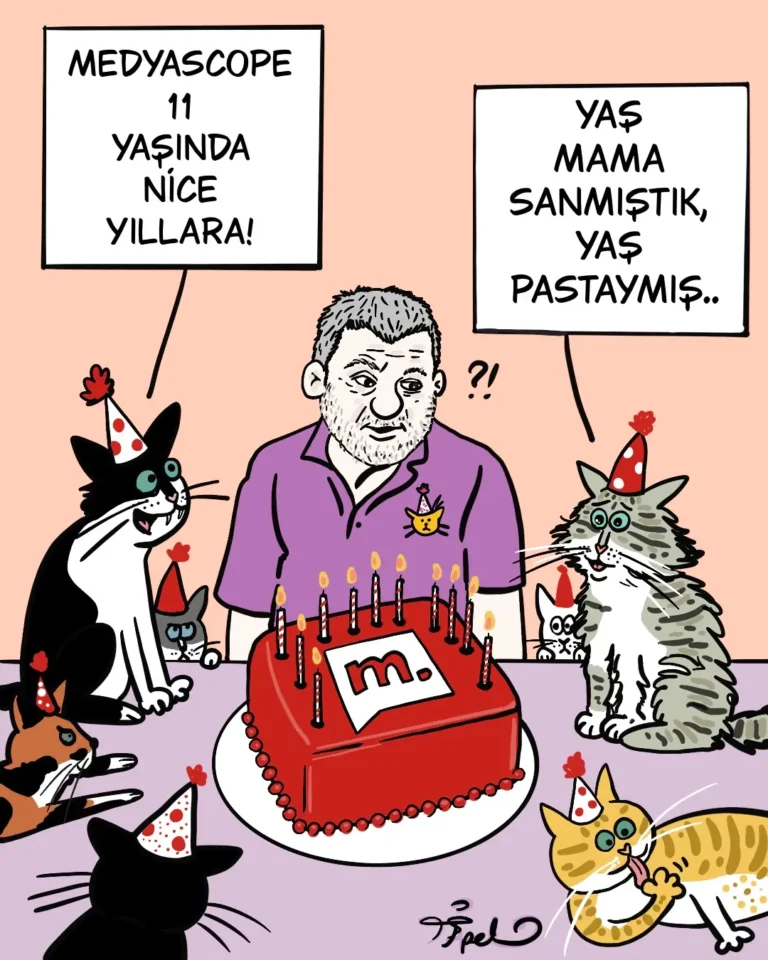 Karikatür | Medyascope 11 yaşında nice yıllara!