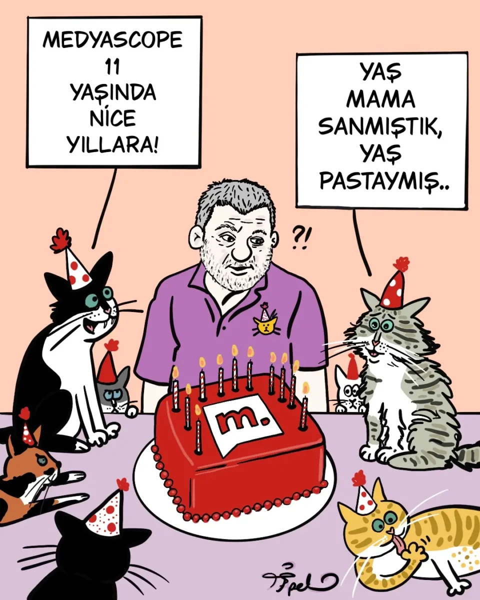 Karikatür | Medyascope 11 yaşında nice yıllara!