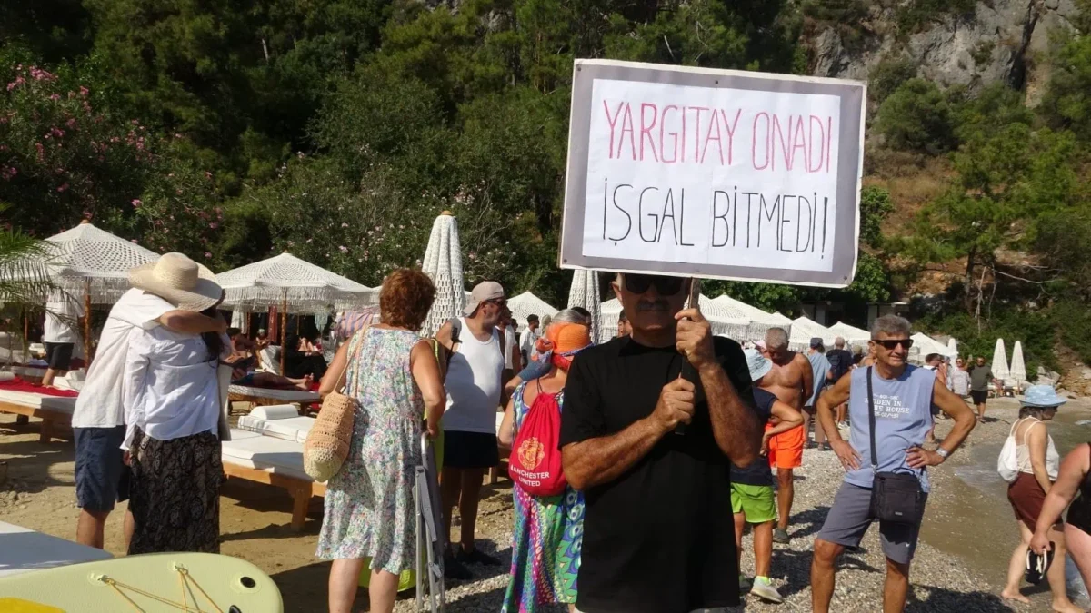 Akyaka'da kıyı işgali protestosuna saldırı girişimi