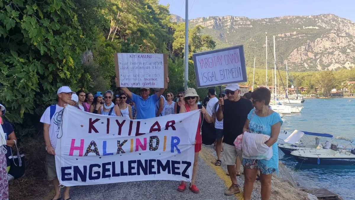 Akyaka'da kıyı işgali protestosuna saldırı girişimi
