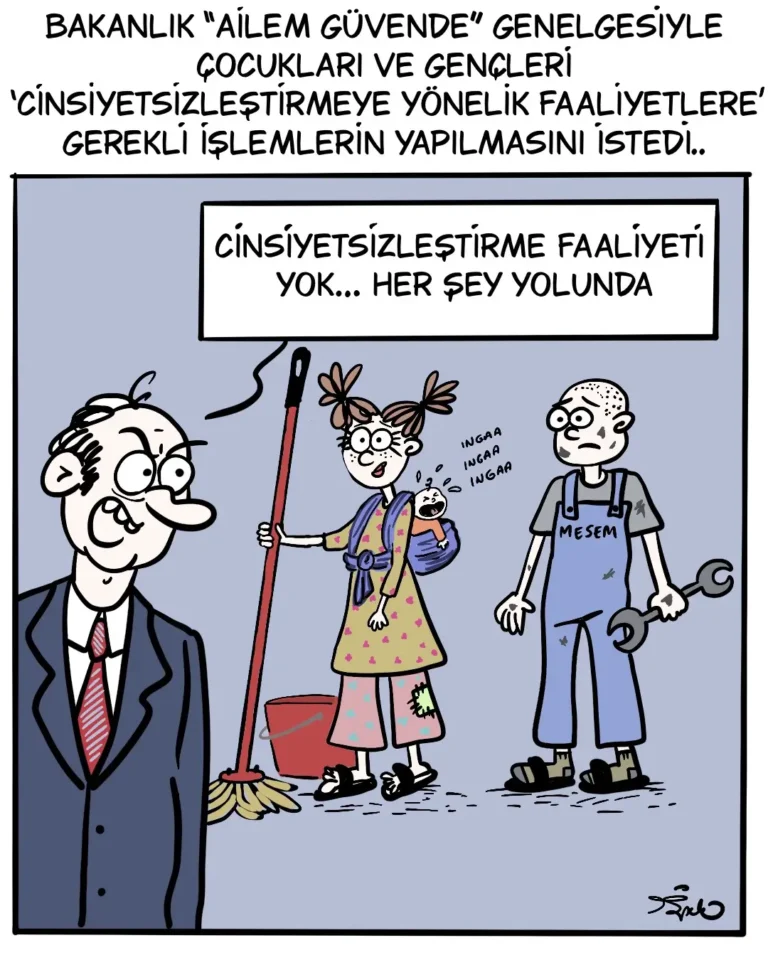 Karikatür | "Cinsiyetsizleştirme faaliyeti yok... Her şey yolunda"