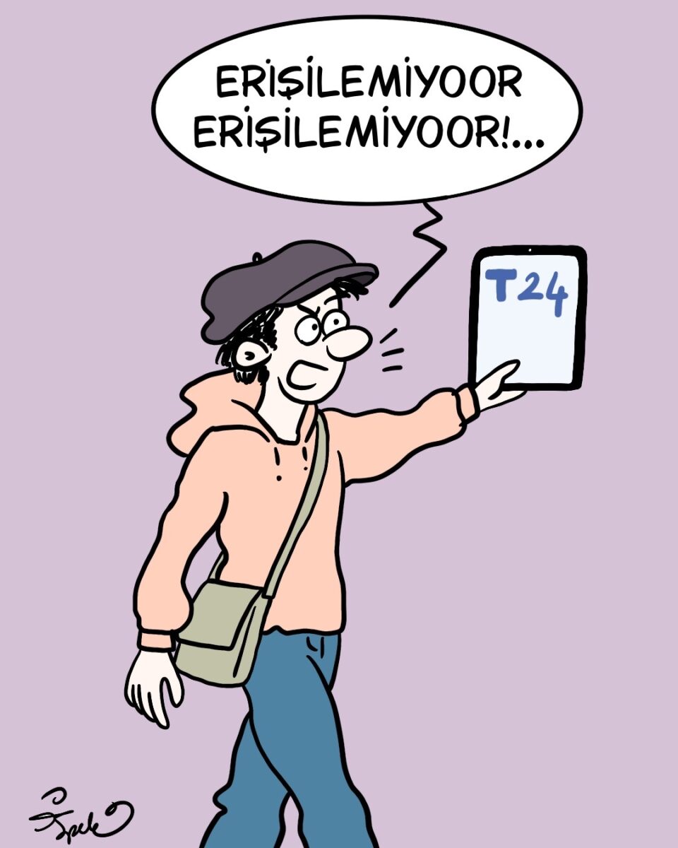 İpek Özsüslü, her hafta Medyascope takipçileri için çiziyor. 1 Ekim 2026 haftasının karikatürü: Erişilemiyor...