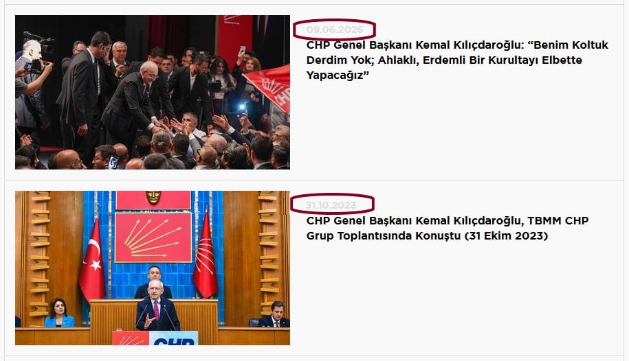 CHP arşivine de butlan: Özgür Özel dönemi tamamen silindi