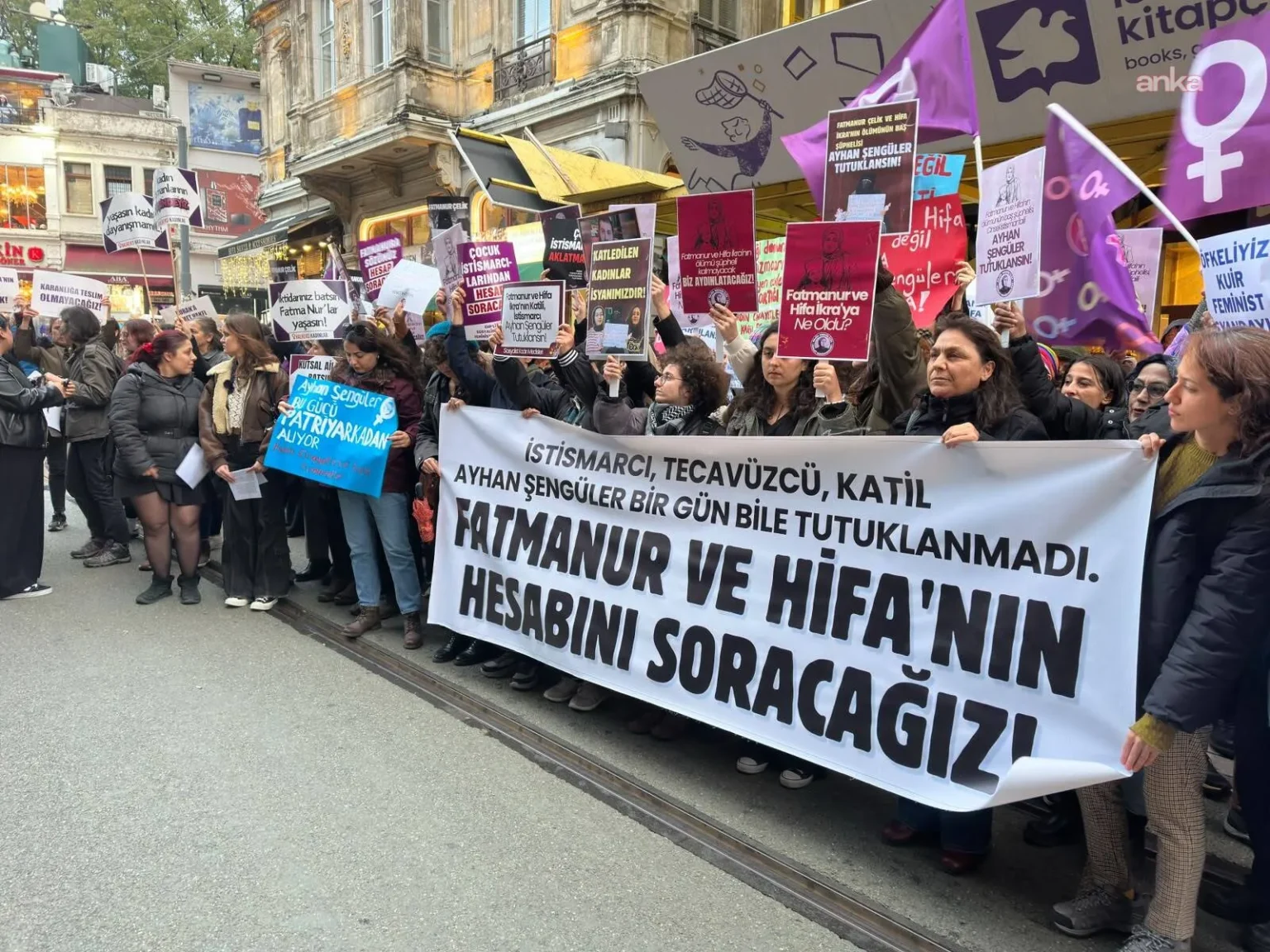 Taksim'de kadınlar beraat kararını protesto etti